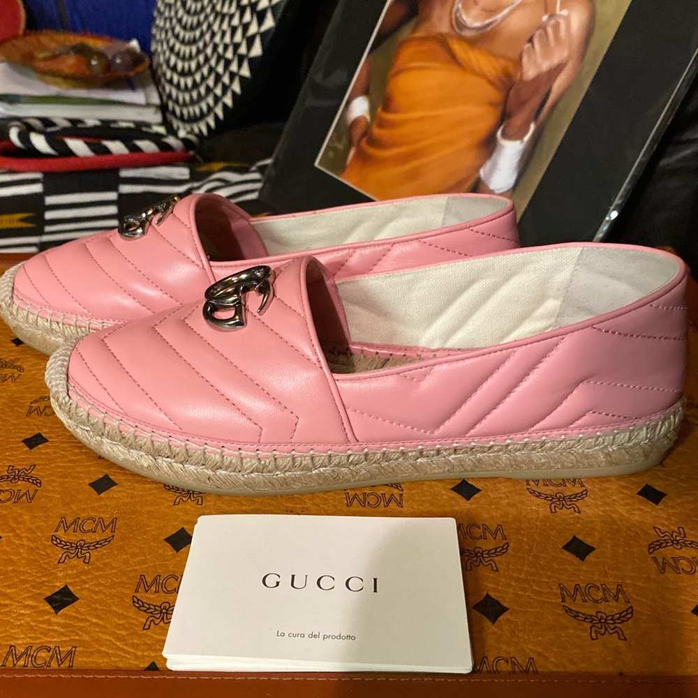 AUTHENTIC GUCCI ‘Charlotte’ Espadrille GG Quilted Matelassé, 39 - Picture 5 of 10